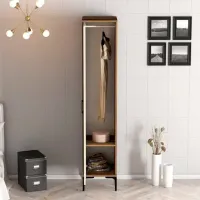 Dulap pentru haine Trendy Kumsal P 40 x 47.5 x 201.4 / PAL melaminat / Walnut photo 6