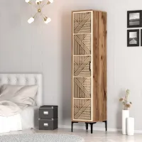 Dulap pentru haine Trendy Kumsal P 40 x 47.5 x 201.4 / PAL melaminat / Walnut photo 7