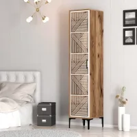 Dulap pentru haine Trendy Kumsal P 40 x 47.5 x 201.4 / PAL melaminat / Walnut photo 7