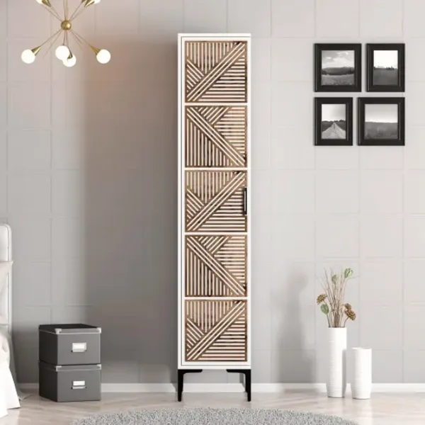Dulap pentru haine Trendy Kumsal P 40 x 47.5 x 201.4 / PAL melaminat / White photo 3