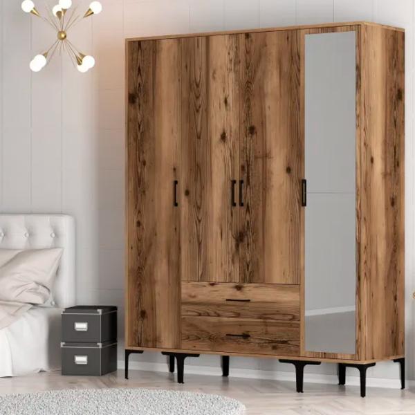 Гардероб Trendy Kumsal STR 160 x 47.5см x 201.4 / ДСП меламин / Oреховый photo 4