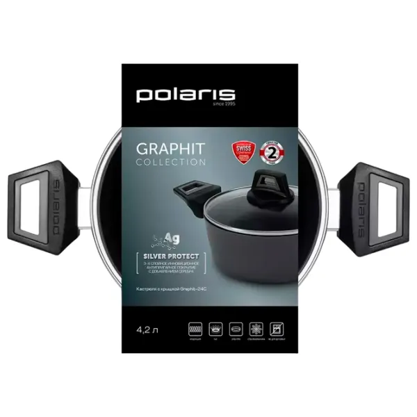 Cratiță Polaris Graphit-24C 4.2l Aluminiu / Black photo 5