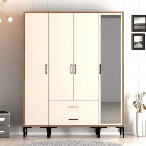 Dulap pentru haine Trendy Kumsal STR 160 x 47.5 x 201.4 / PAL melaminat / Walnut photo 3