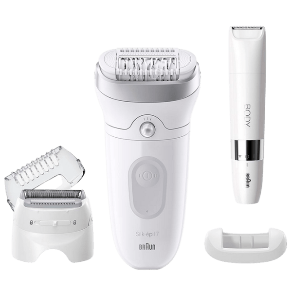 Эпилятор Braun SE7441 Влажная / Серебристый Белый photo 1