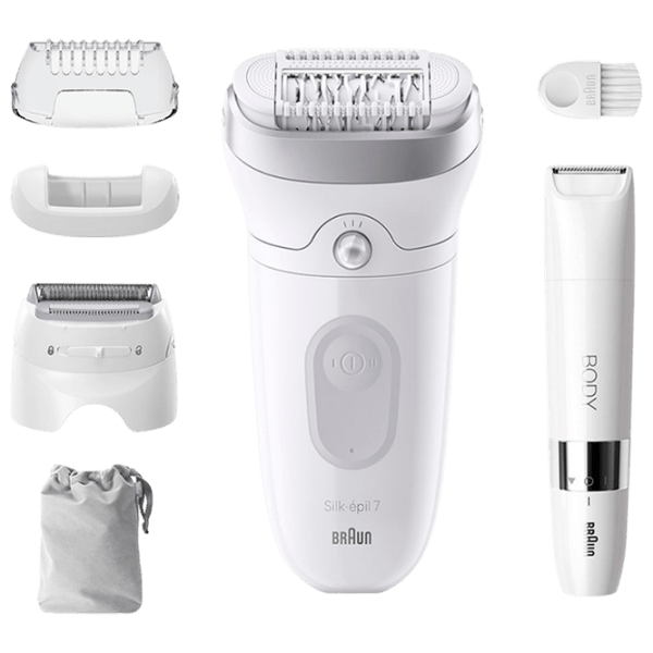 Эпилятор Braun SE7441 Влажная / Серебристый Белый photo 2