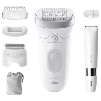 Эпилятор Braun SE7441 Влажная / Серебристый Белый photo 2