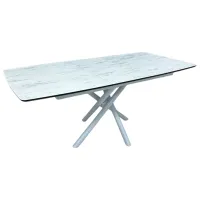 Masă de bucătărie extensibilă Magnus Katrin MDF/ Marmura White photo 2
