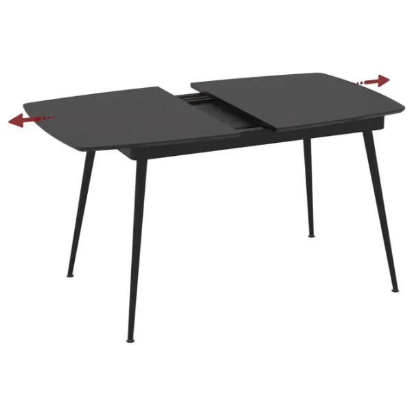 Masă de bucătărie extensibilă Magnus Yense MDF/ Black photo 2