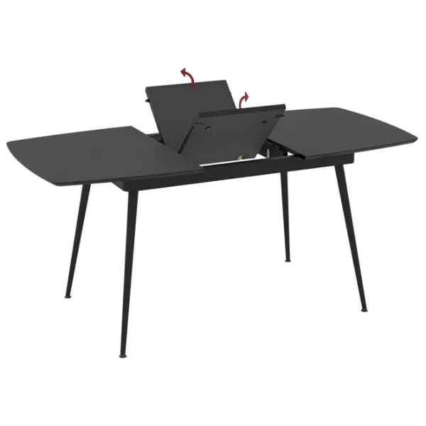 Masă de bucătărie extensibilă Magnus Yense MDF/ Black photo 3