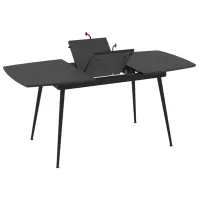 Masă de bucătărie extensibilă Magnus Yense MDF/ Black photo 3