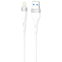 Cablu pentru telefon Light Silicone Plus Proove USB + Lightning 1 m / White