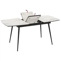 Masă de bucătărie extensibilă Magnus Yense MDF/ Marmura White photo 2