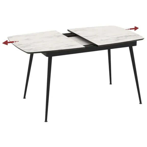 Masă de bucătărie extensibilă Magnus Yense MDF/ Marmura White photo 3