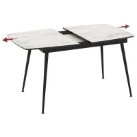 Masă de bucătărie extensibilă Magnus Yense MDF/ Marmura White photo 3