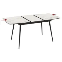 Masă de bucătărie extensibilă Magnus Yense MDF/ Marmura White photo 4