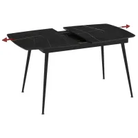 Masă de bucătărie extensibilă Magnus Yense MDF/ Black photo 2