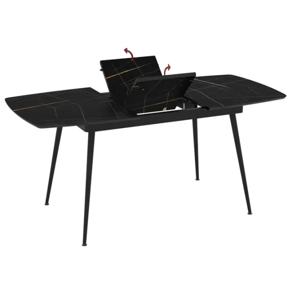 Masă de bucătărie extensibilă Magnus Yense MDF/ Black photo 3