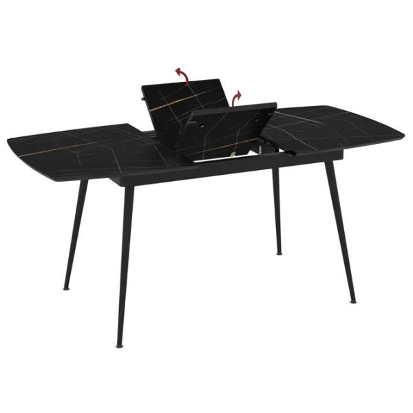 Masă de bucătărie extensibilă Magnus Yense MDF/ Black photo 3