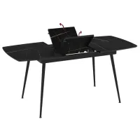 Masă de bucătărie extensibilă Magnus Yense MDF/ Black photo 3