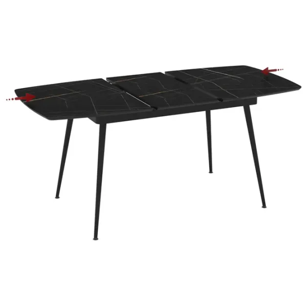 Masă de bucătărie extensibilă Magnus Yense MDF/ Black photo 5