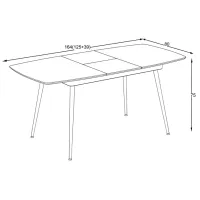 Masă de bucătărie extensibilă Magnus Yense MDF/ Black photo 6