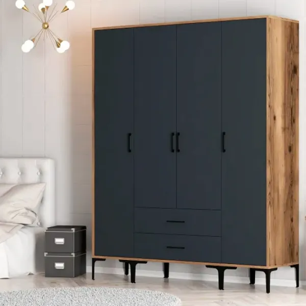 Гардероб Trendy Kumsal STS 160 x 47.5см x 201.4 / ДСП меламин / Oреховый photo 4