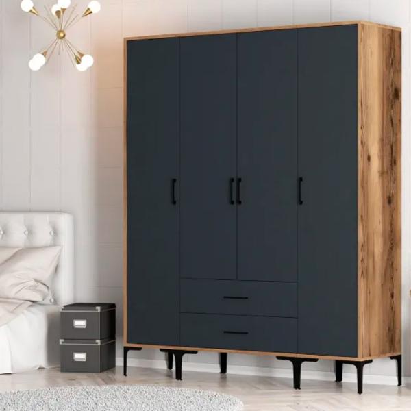 Гардероб Trendy Kumsal STS 160 x 47.5см x 201.4 / ДСП меламин / Oреховый photo 4