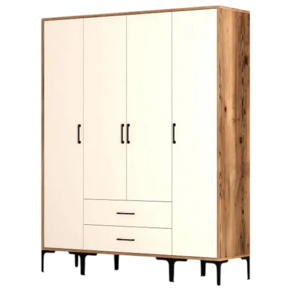 Dulap pentru haine Trendy Kumsal STS 160 x 47.5 x 201.4 / PAL melaminat / Walnut photo 1