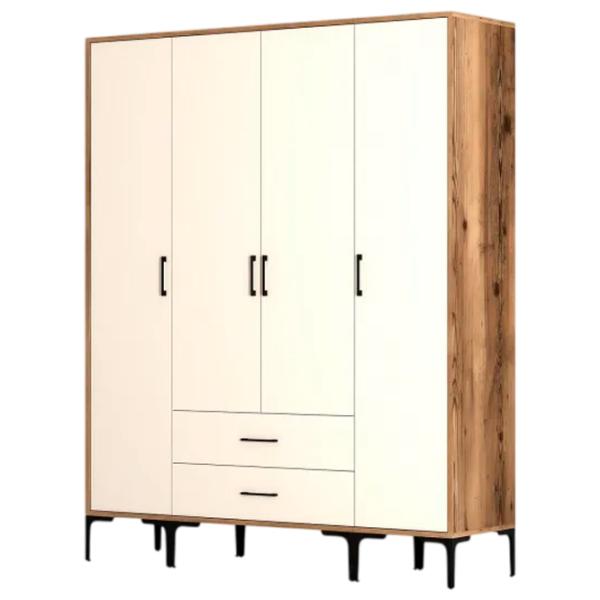Dulap pentru haine Trendy Kumsal STS 160 x 47.5 x 201.4 / PAL melaminat / Walnut photo 1