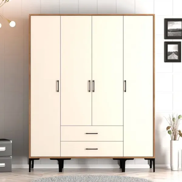 Dulap pentru haine Trendy Kumsal STS 160 x 47.5 x 201.4 / PAL melaminat / Walnut photo 3