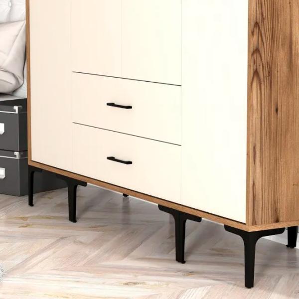 Dulap pentru haine Trendy Kumsal STS 160 x 47.5 x 201.4 / PAL melaminat / Walnut photo 6