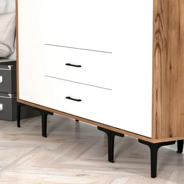 Dulap pentru haine Trendy Kumsal STS 160 x 47.5 x 201.4 / PAL melaminat / Walnut photo 3