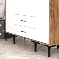 Dulap pentru haine Trendy Kumsal STS 160 x 47.5 x 201.4 / PAL melaminat / Walnut photo 3