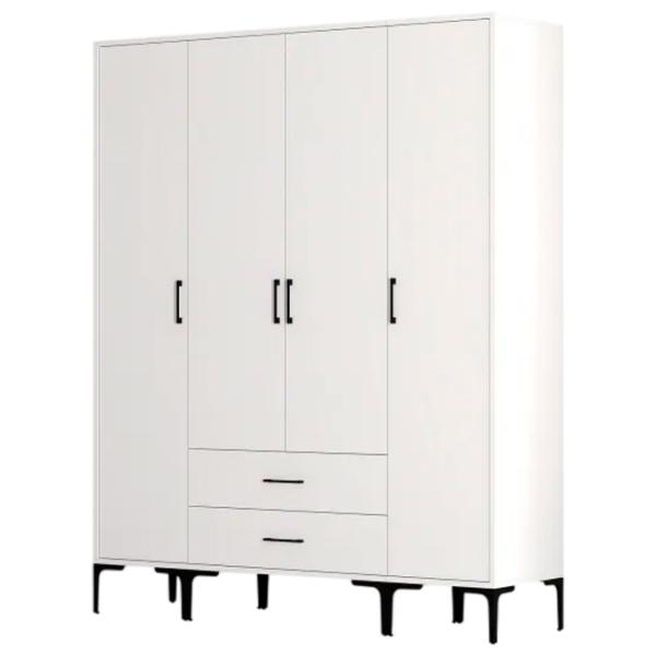 Dulap pentru haine Trendy Kumsal STS 160 x 47.5 x 201.4 / PAL melaminat / White photo 1