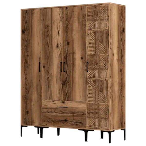 Гардероб Trendy Kumsal STP 160 x 47.5см x 201.4 / ДСП меламин / Oреховый photo 1