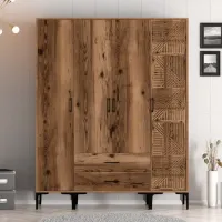 Гардероб Trendy Kumsal STP 160 x 47.5см x 201.4 / ДСП меламин / Oреховый photo 3