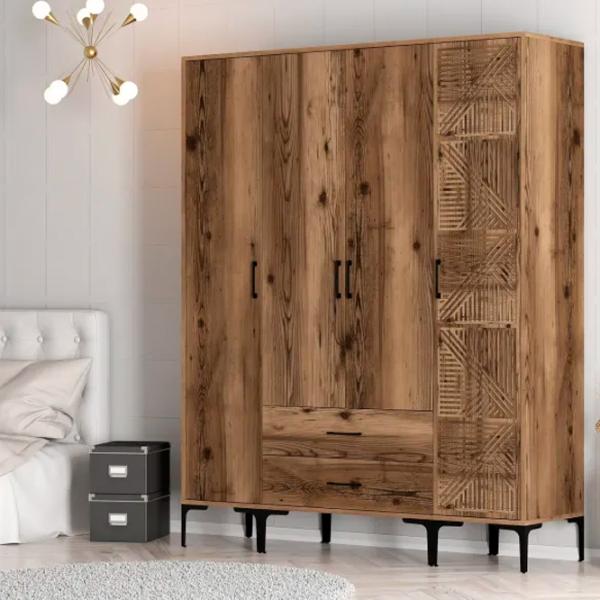 Гардероб Trendy Kumsal STP 160 x 47.5см x 201.4 / ДСП меламин / Oреховый photo 5