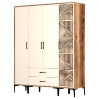 Dulap pentru haine Trendy Kumsal STP 160 x 47.5 x 201.4 / PAL melaminat / Walnut