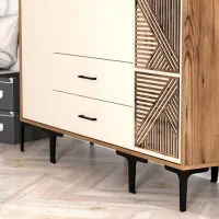 Dulap pentru haine Trendy Kumsal STP 160 x 47.5 x 201.4 / PAL melaminat / Walnut photo 6