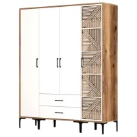Dulap pentru haine Trendy Kumsal STP 160 x 47.5 x 201.4 / PAL melaminat / Walnut