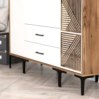 Dulap pentru haine Trendy Kumsal STP 160 x 47.5 x 201.4 / PAL melaminat / Walnut photo 6