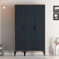 Dulap pentru haine Trendy Kumsal ST 120 x 47.5 x 201.4 / PAL melaminat / Walnut photo 3