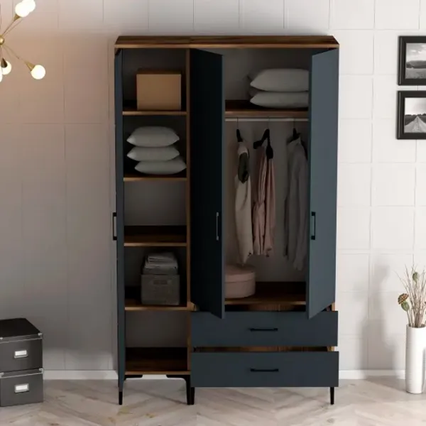 Dulap pentru haine Trendy Kumsal ST 120 x 47.5 x 201.4 / PAL melaminat / Walnut photo 4