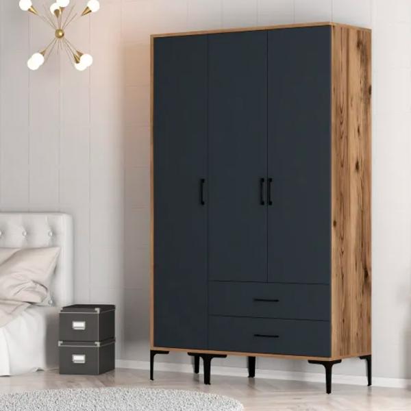 Dulap pentru haine Trendy Kumsal ST 120 x 47.5 x 201.4 / PAL melaminat / Walnut photo 7