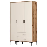 Dulap pentru haine Trendy Kumsal ST 120 x 47.5 x 201.4 / PAL melaminat / Walnut