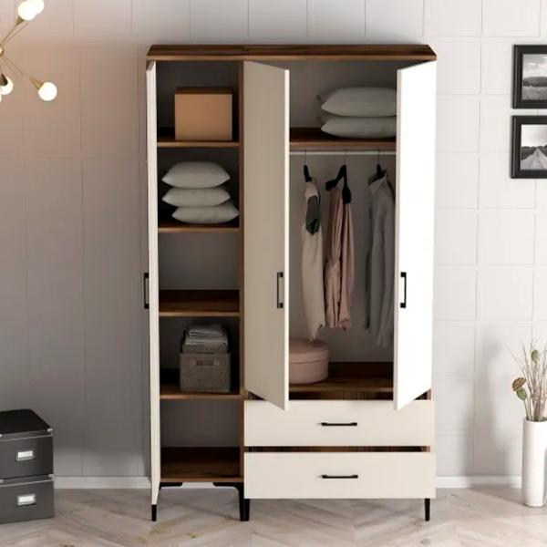 Dulap pentru haine Trendy Kumsal ST 120 x 47.5 x 201.4 / PAL melaminat / Walnut photo 4