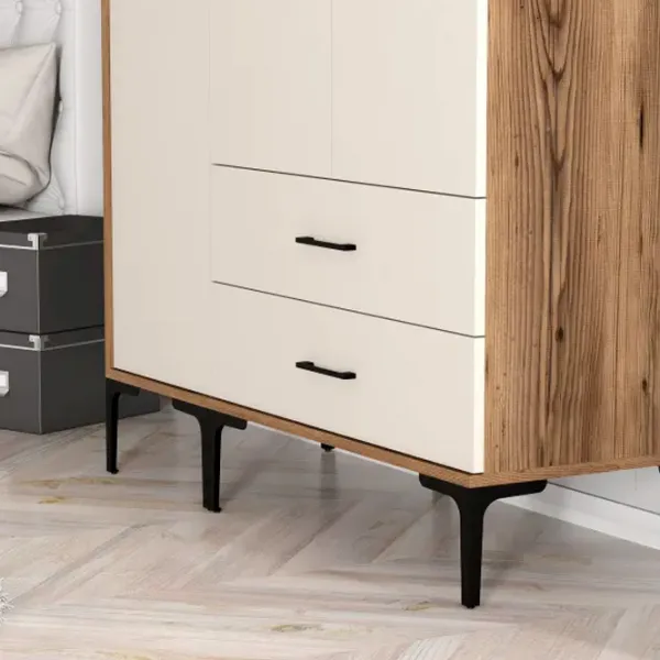 Dulap pentru haine Trendy Kumsal ST 120 x 47.5 x 201.4 / PAL melaminat / Walnut photo 8