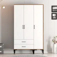 Dulap pentru haine Trendy Kumsal ST 120 x 47.5 x 201.4 / PAL melaminat / Walnut photo 4