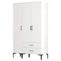 Dulap pentru haine Trendy Kumsal ST 120 x 47.5 x 201.4 / PAL melaminat / White