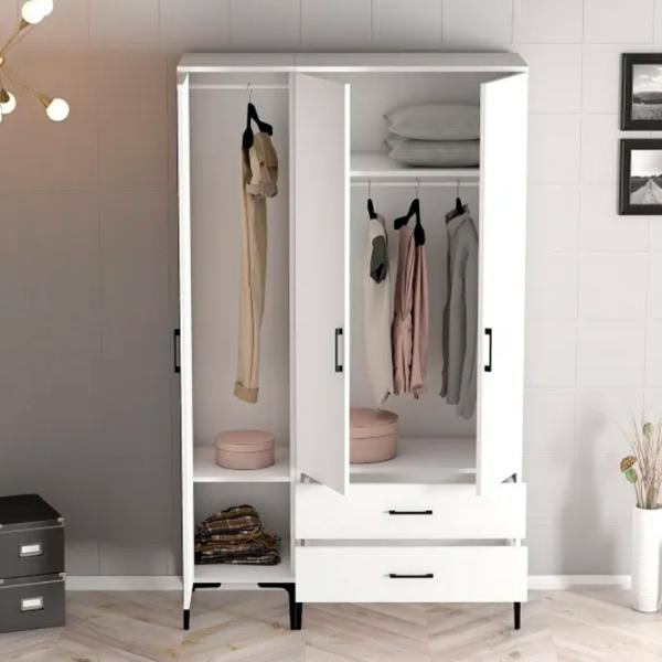Dulap pentru haine Trendy Kumsal ST 120 x 47.5 x 201.4 / PAL melaminat / White photo 6